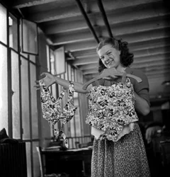 Making of Clothes (Her Swimming Suit) With Plane Canvas, Paris, C. 1947